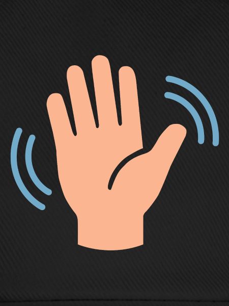 Winken-Hand Symbol Grafik