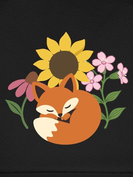 Schlafender Fuchs · Pflanzenillustration · Blumen