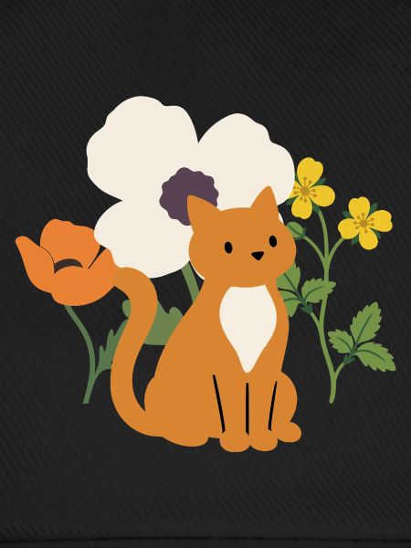 Mohn · Blumen · Katze · Geschenkidee