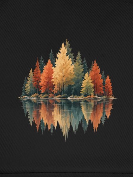 Herbstwald Spiegelbild