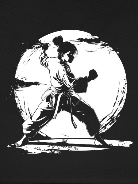 Karate Mädchen Zeichnung