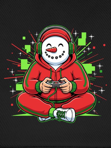 Snowman Gamer Christmas Winter