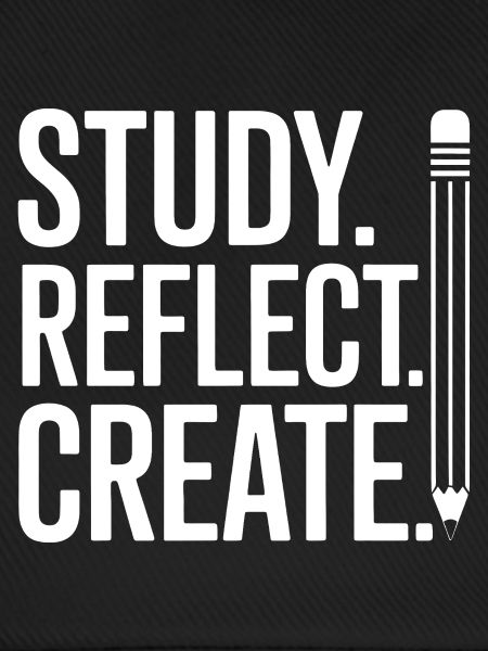 Studie Reflektieren Typografie-Kunst erstellen