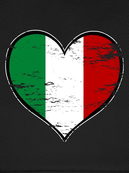 Italien Herzflagge used
