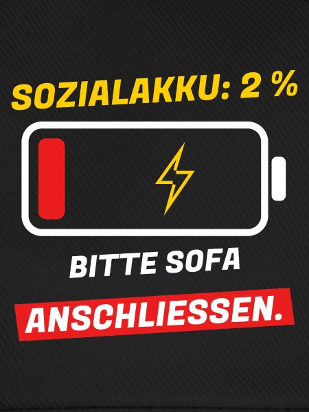 Sozialakku 2 % - bitte Sofa anschließen