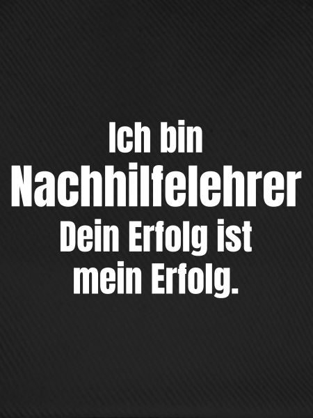 Nachhilfelehrer hat Erfolg