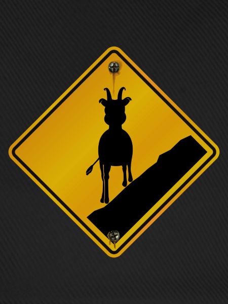 Danger roadsign traversee von dahu