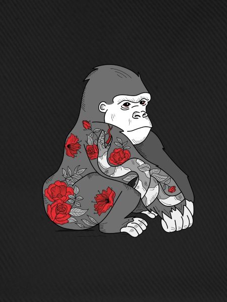 Gorilla - Körper Kunst Design