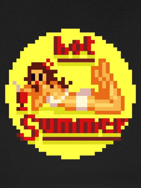 pixel pinup hot Summer