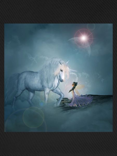 Wunderbares Einhorn mit Fee