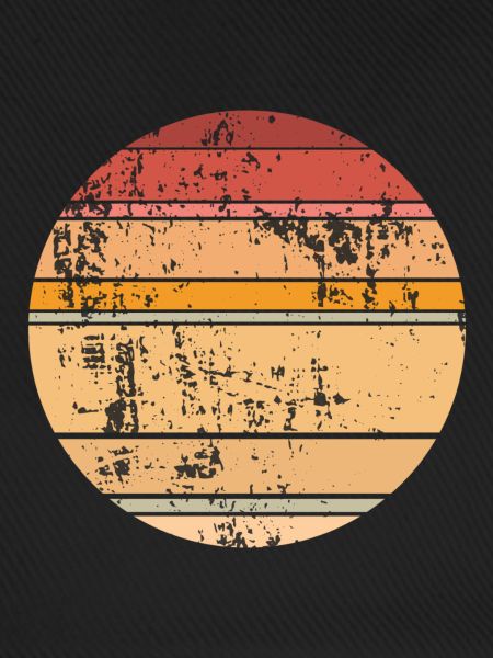 Retro Sunset Hintergrund Kreis