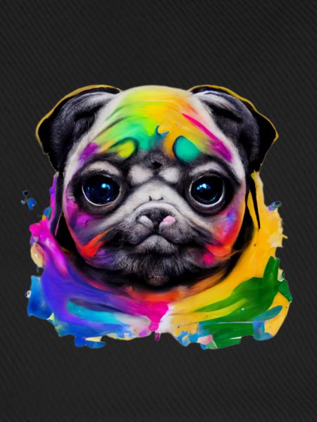 Mops in Farbe