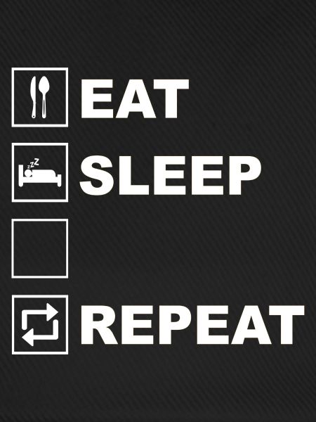 Eat Sleep Repeat Icon Layout