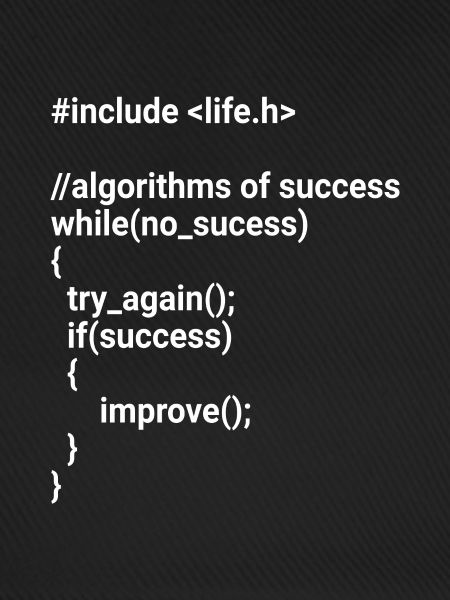 While(no success) - if(success) improve!