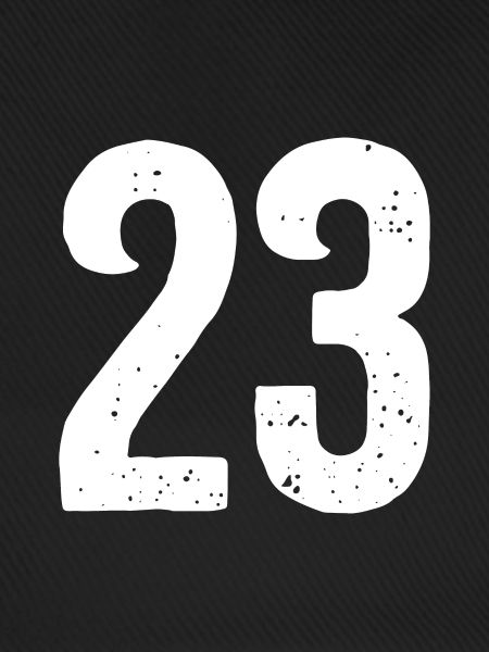 23 Zahlen Weiß