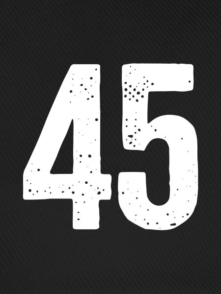 45 Zahlen Weiß
