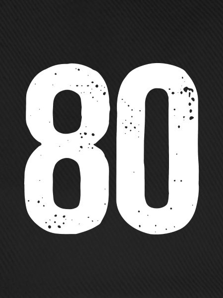 80 Zahlen Weiß