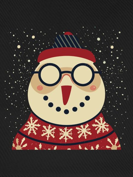Winter Eulenpullover mit Brille
