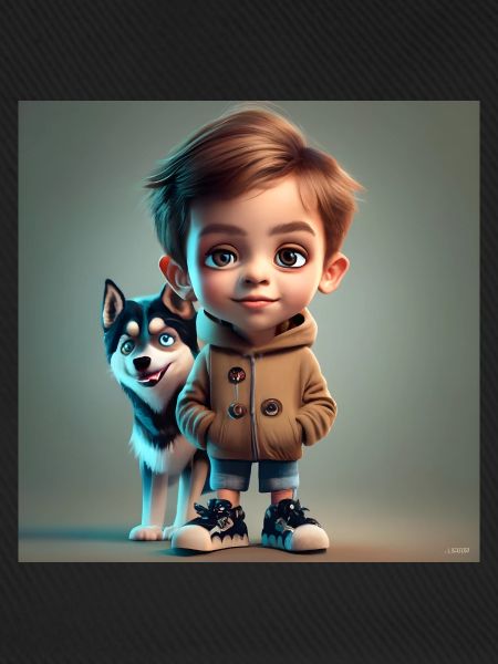 Junge mit Hund