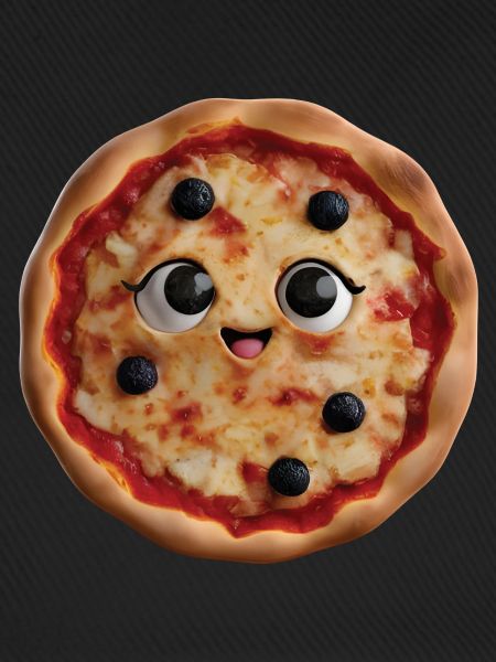 Glückliche Pizza