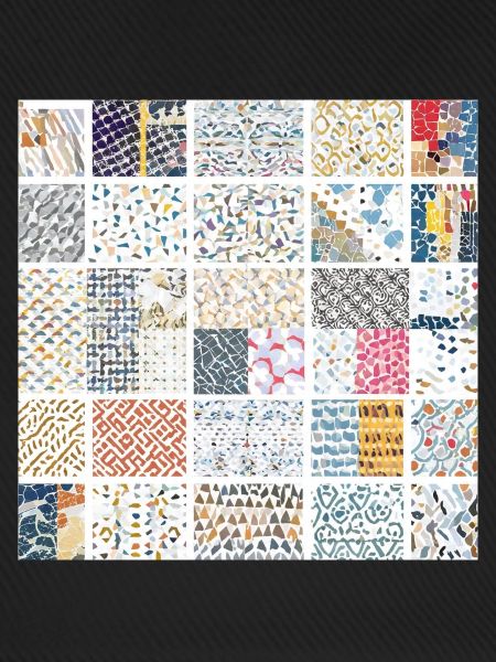 Abstrakte Mosaikmuster-Kunstsammlung