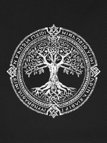 Baum des Lebens Symbol Runen Wikinger