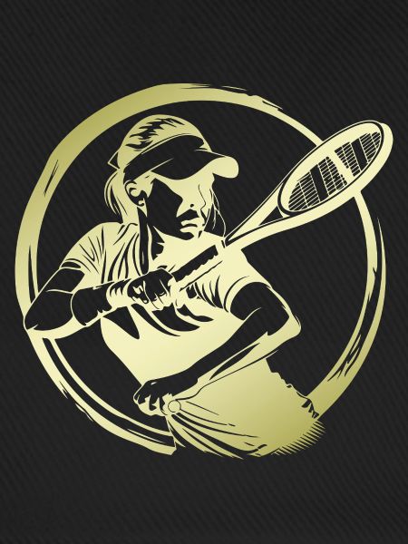 Tennis Spielerin Silhouette