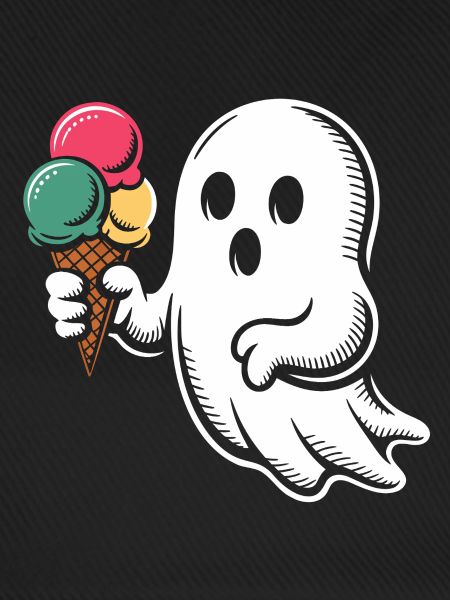 Geist mit Eiscreme Popart