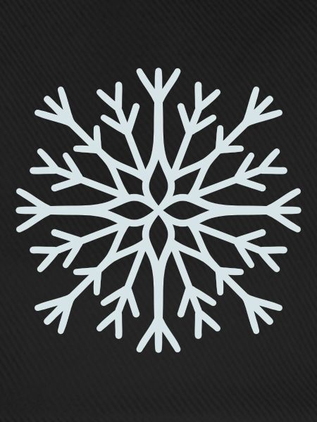 Eisige geometrische Schneeflocke