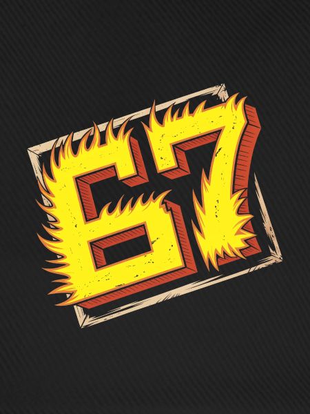 Flaming 67 Brainrot Emblem