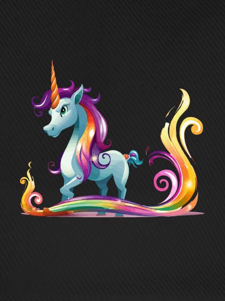 Regenbogen-Einhorn Farbströme