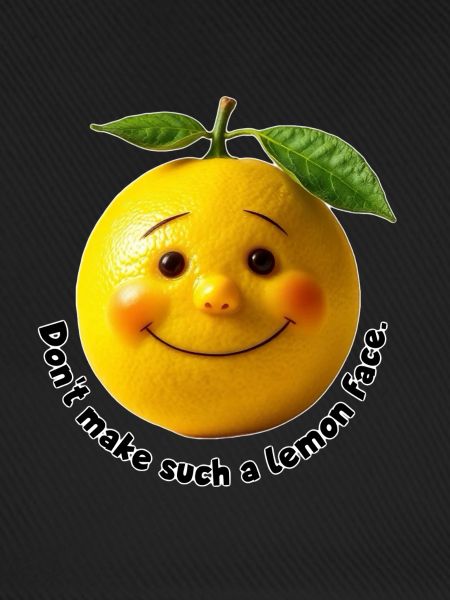 Zitrone mit süßem Lächeln