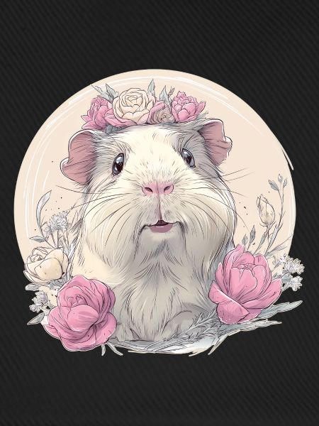 Meerschweinchen mit Blumen