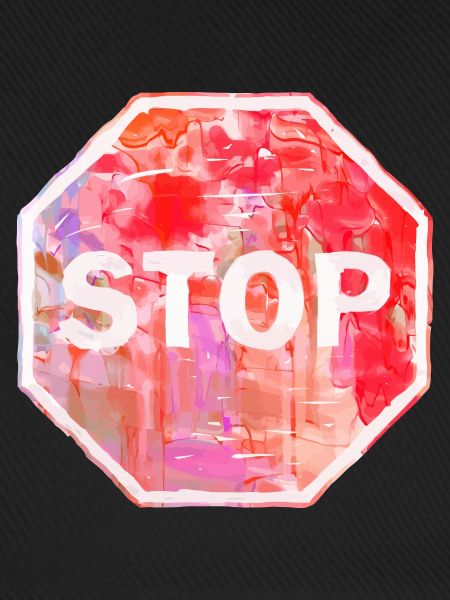 Grunge-Stoppschild