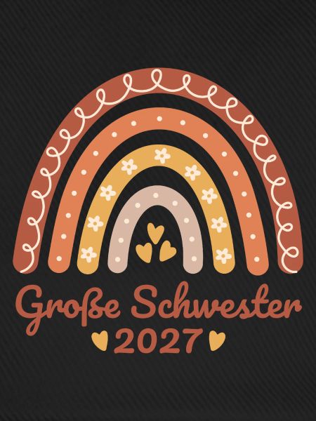 Große Schwester 2027 Boho Regenbogen 