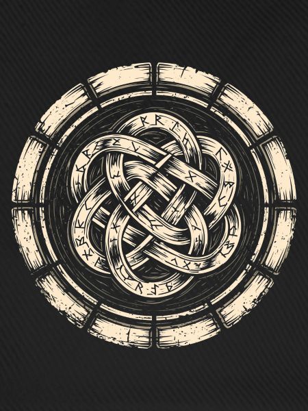 Norse Runes Schild-Patch | Wikingerwappen