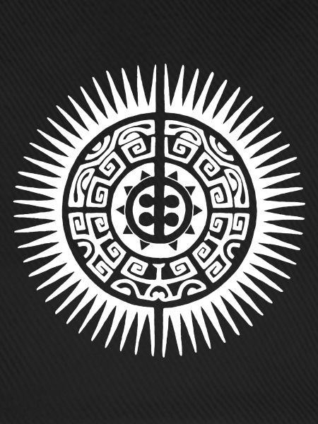Weiße Mandala-Sonne