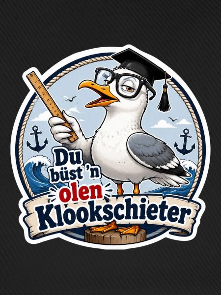 Gelehrte Möwe am Hafen