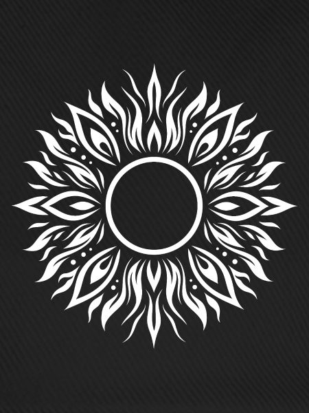 Mittsommer Sonne – Tribal Boho Symbol
