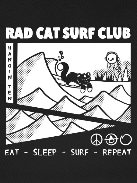 Rad Cat Surf Club Comic-Panel-Design