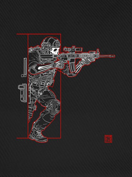 Soldaten silhouette