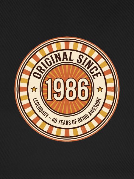 Original seit 1986 Retro-Abzeichen
