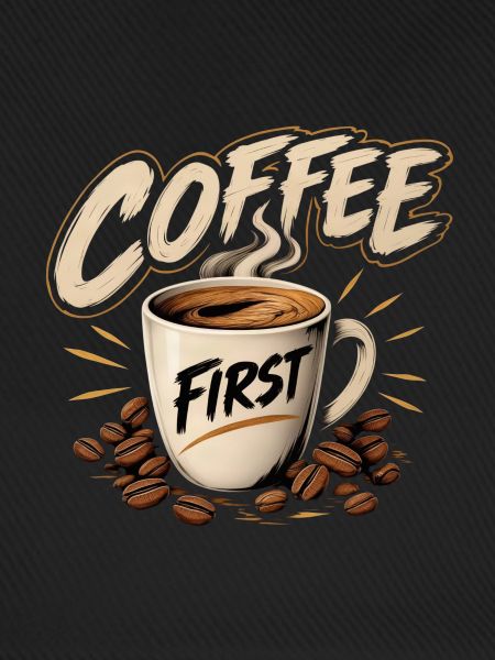 Coffee First Tasse Illustration