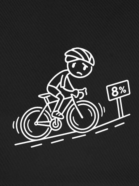 Radfahrer Höhenmeter – Line Art