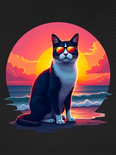 Katze am Strand