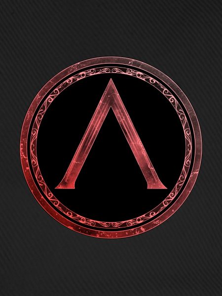 Sparta Lambda Symbol Keltisch Feuerrot