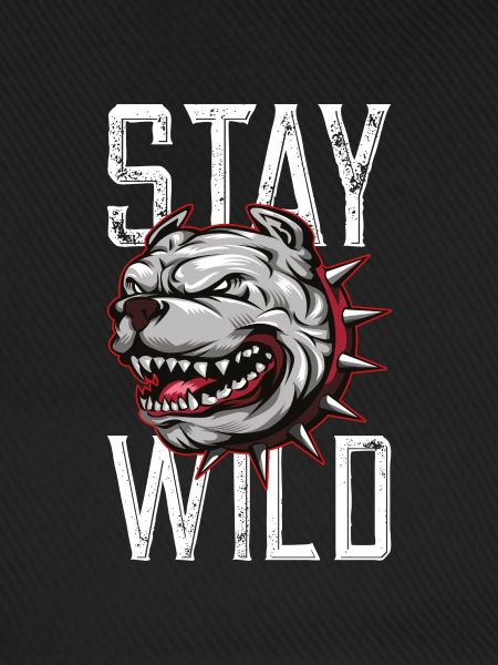 Hund Bulldog Wild