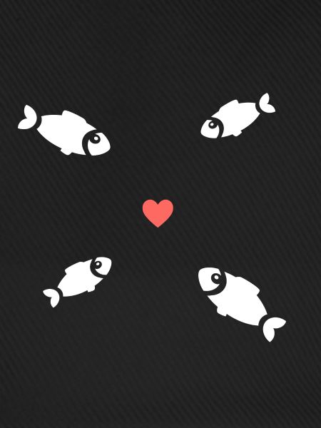Fische Fischschwarm Herz