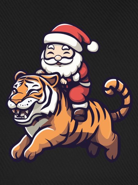 Tiger Weihnachtsmann
