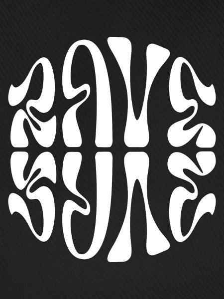 Rave typografisches Musikdesign